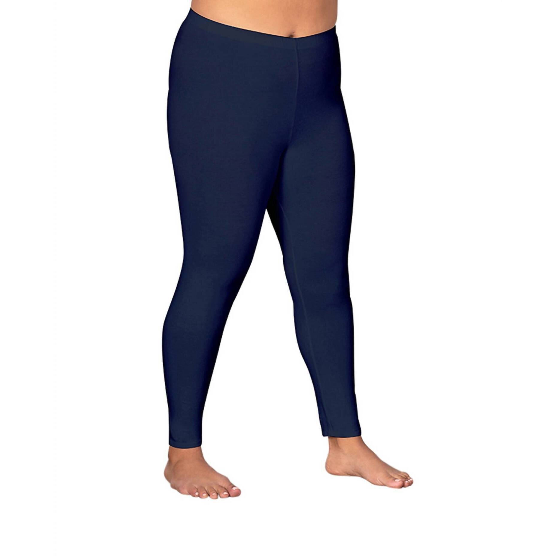 New On The Plus Side Plus Size Leggings In Navy